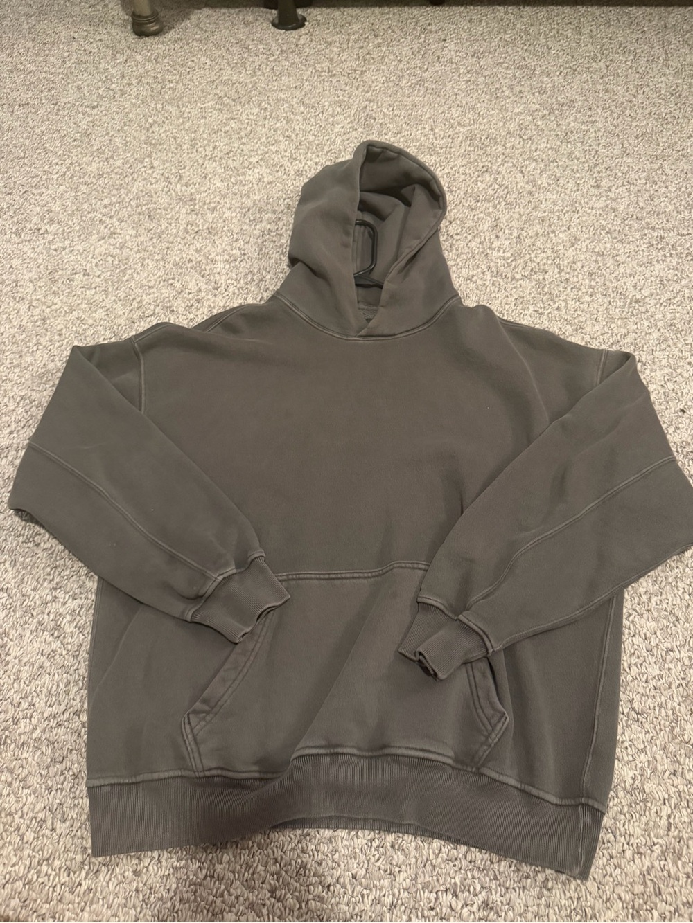 Men's Dark Gray Hooded Sweatshirt - Classic Pullover Hoodie